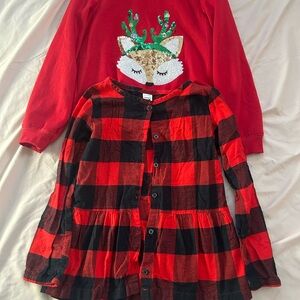 Red and Black Plaid Kids Shirt